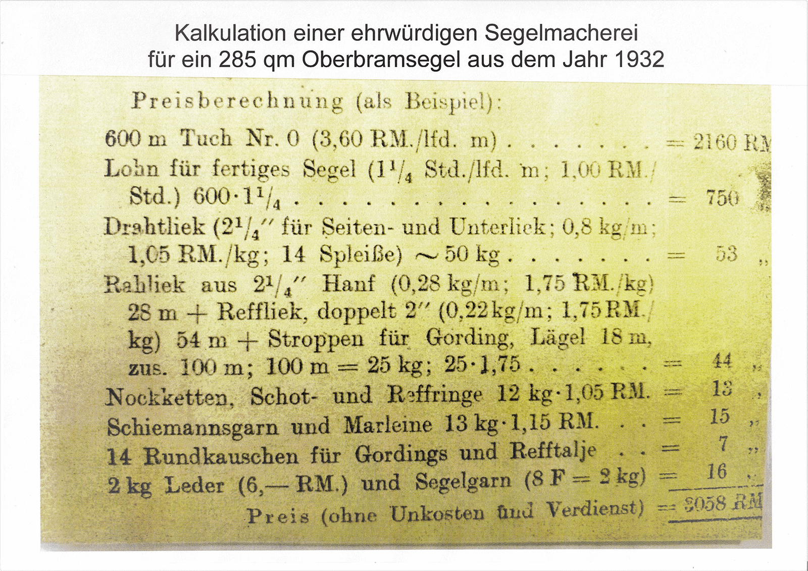 aside image Allianz-Deutscher-Segelmacher-Kalkulation-1932
